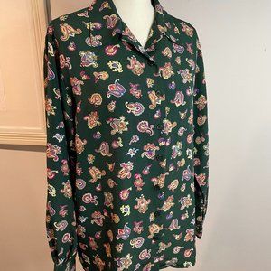 Pendleton Vintage Pretty Green Women's Multi Blouse Size 10